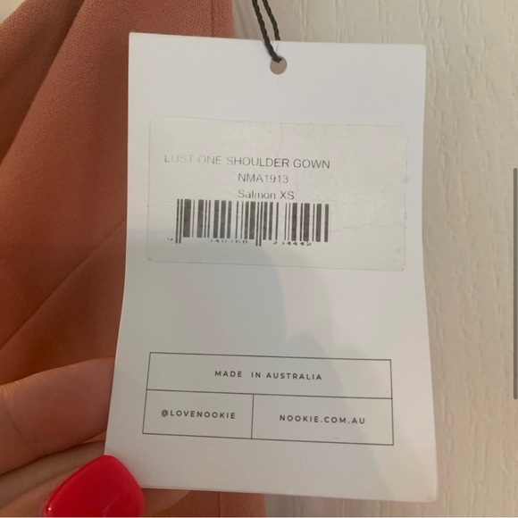 Nookie Lust One Shoulder Gown Sz XS in Salmon Revolve - Picture 3 of 7